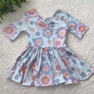 Dot Dot Smile Floral Dress 6-12M EUC Blue & Lavender